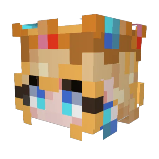 Anxiousbunny112 Minecraft avatar head, 3D render