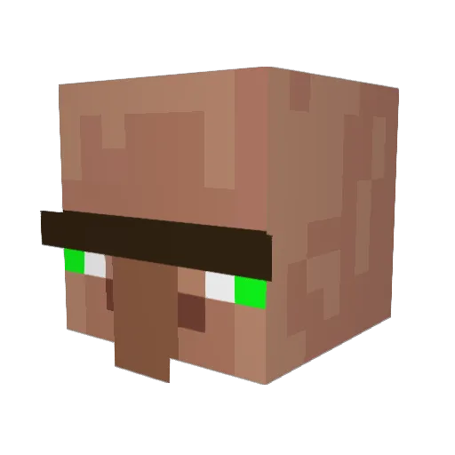 Anxol Minecraft avatar head, 3D render
