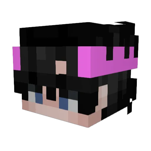 Anxrchee Minecraft avatar head, 3D render
