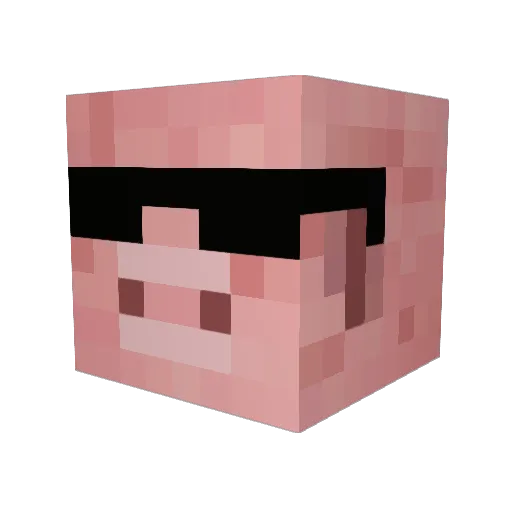 Any1There Minecraft avatar head, 3D render