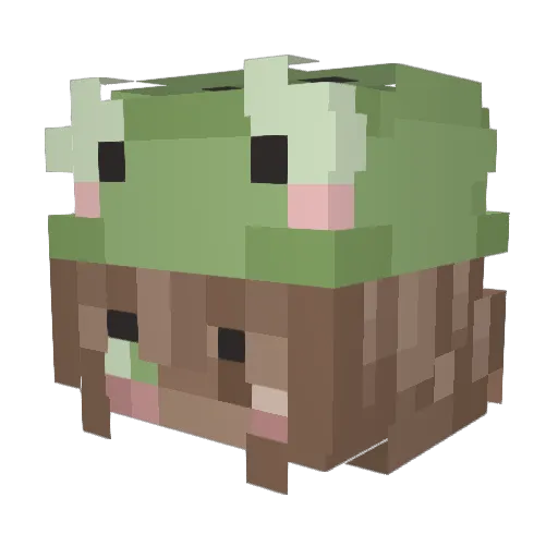 AnyCLW Minecraft avatar head, 3D render