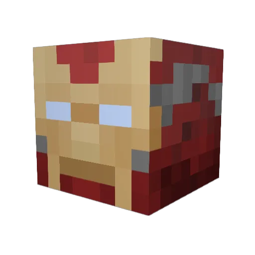 AnyFlow Minecraft avatar head, 3D render