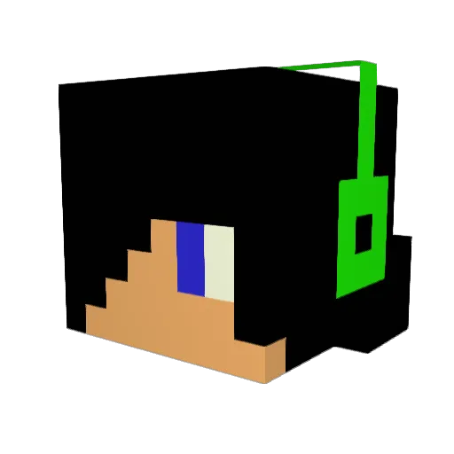 AnyMat Minecraft avatar head, 3D render