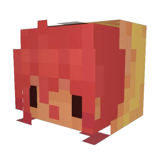 AnyMustyPoopy Minecraft avatar head, 3D render