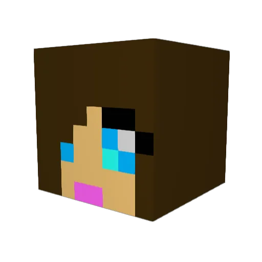 AnyOli Minecraft avatar head, 3D render