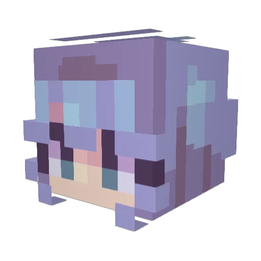 Anya255 Minecraft avatar head, 3D render