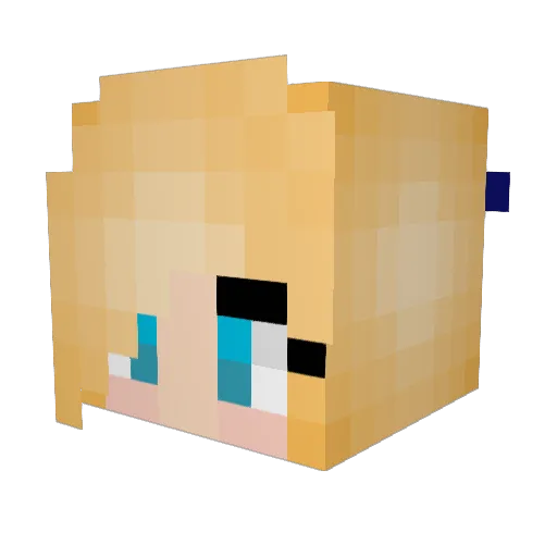 AnyaCorazon Minecraft avatar head, 3D render