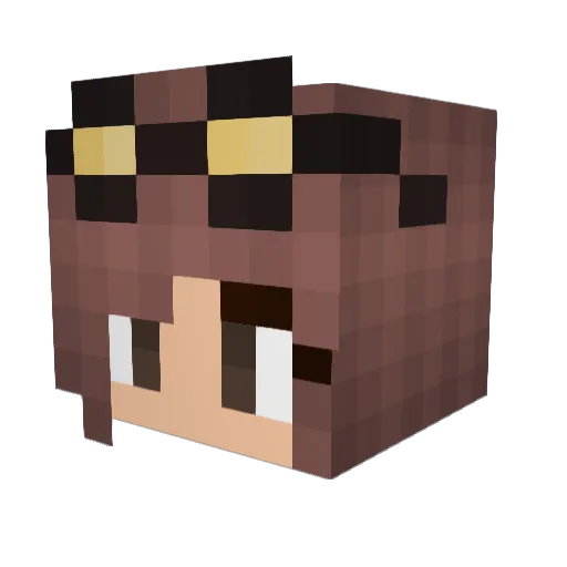 Anya_Rosa Minecraft avatar head, 3D render