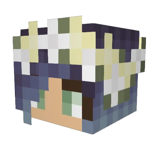 Anyah07 Minecraft avatar head, 3D render