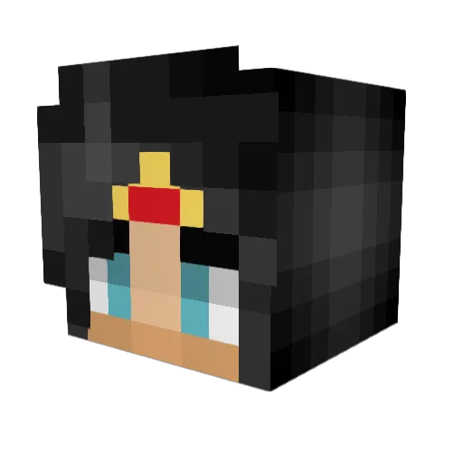 Anyathema Minecraft avatar head, 3D render