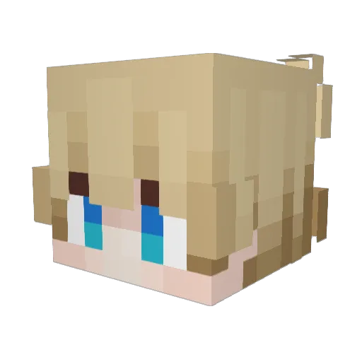AnyeK Minecraft avatar head, 3D render