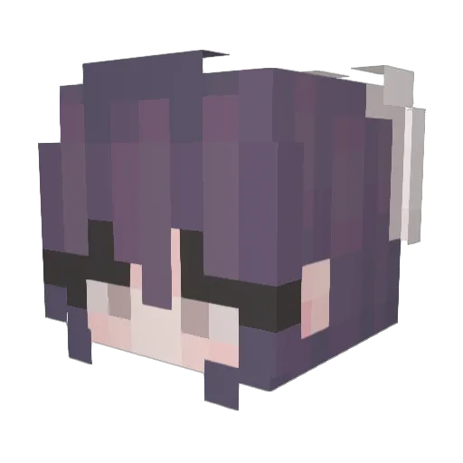 Anyue Minecraft avatar head, 3D render