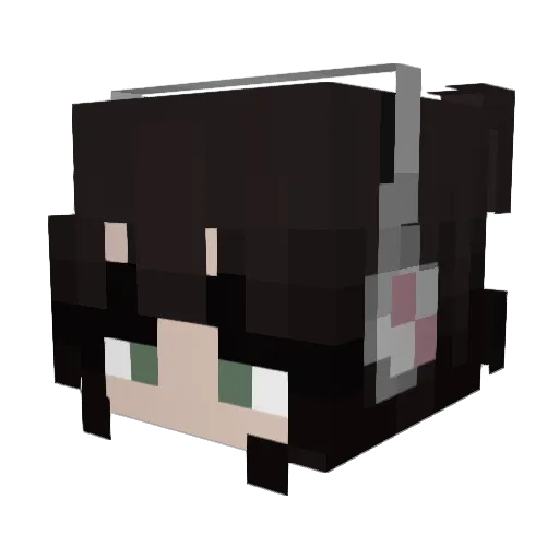 AnyutkaMine Minecraft avatar head, 3D render