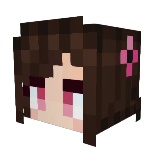 Anz_01 Minecraft avatar head, 3D render