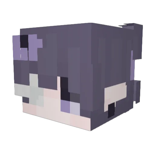 Anzaiiix Minecraft avatar head, 3D render