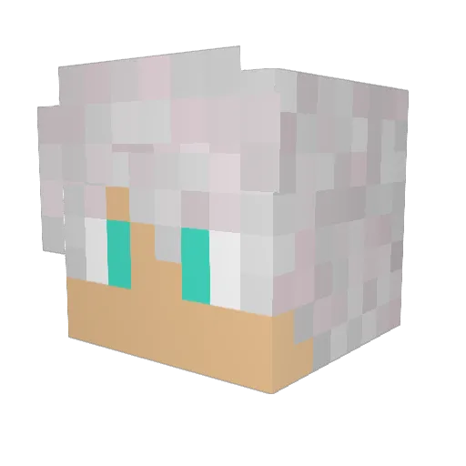 Anzer1ko Minecraft avatar head, 3D render