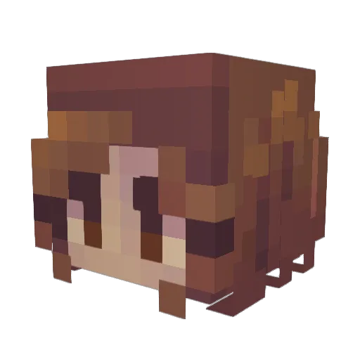 Anzhl Minecraft avatar head, 3D render