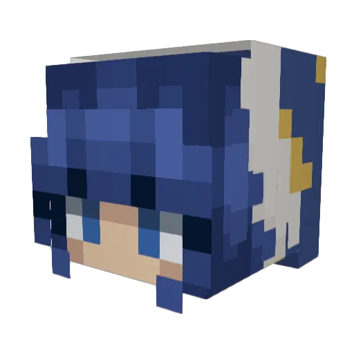 Anzo_Moon Minecraft avatar head, 3D render