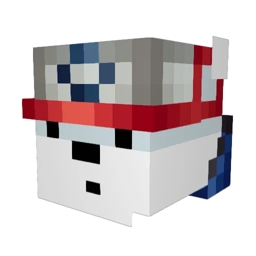 Anzu12 Minecraft avatar head, 3D render