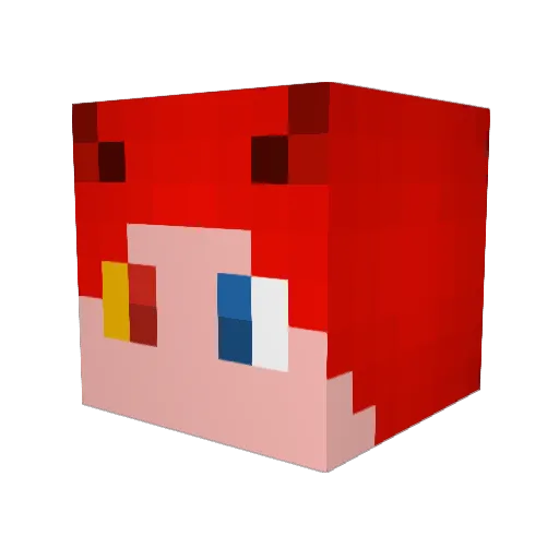 Anzuras Minecraft avatar head, 3D render