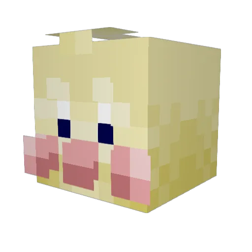 AoFenix Minecraft avatar head, 3D render