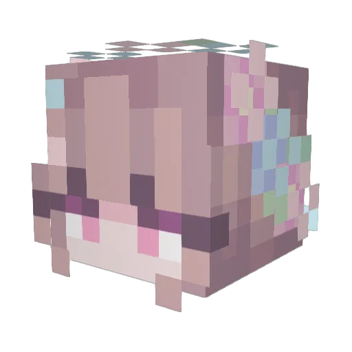 AoObby Minecraft avatar head, 3D render