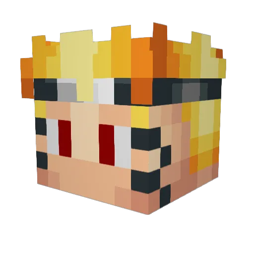 AoOnichan Minecraft avatar head, 3D render