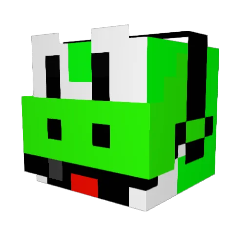 AoTiKz Minecraft avatar head, 3D render