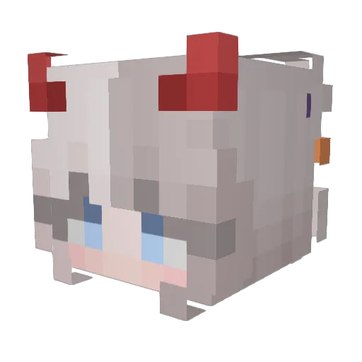 Ao_Jiao Minecraft avatar head, 3D render