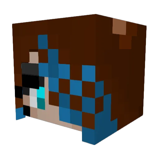 Ao_Miyarashi Minecraft avatar head, 3D render