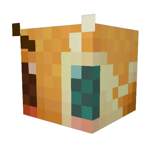 Aochi33 Minecraft avatar head, 3D render