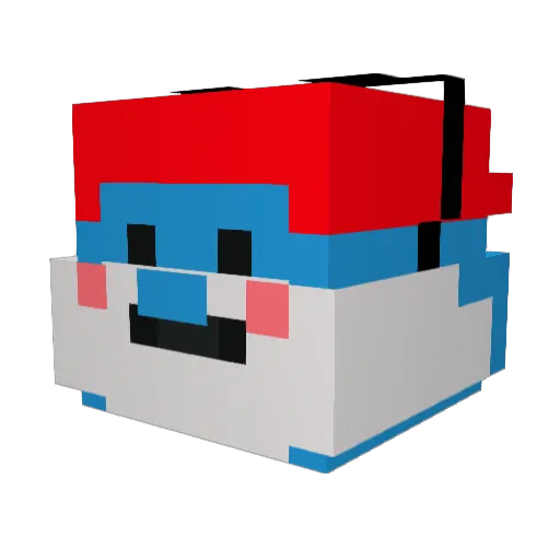 Aockerl Minecraft avatar head, 3D render