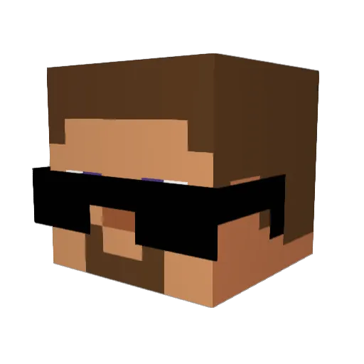 Aodltw Minecraft avatar head, 3D render