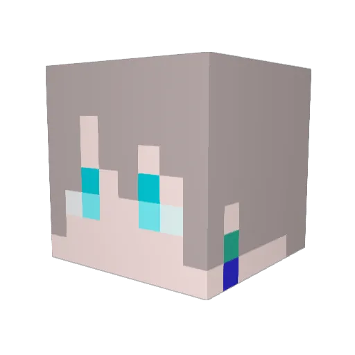 Aoduin Minecraft avatar head, 3D render