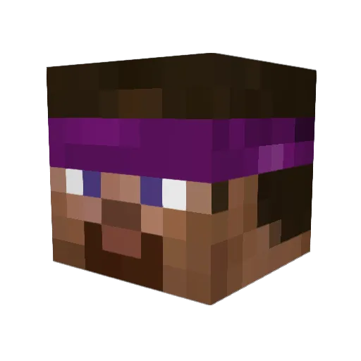 Aofangs Minecraft avatar head, 3D render