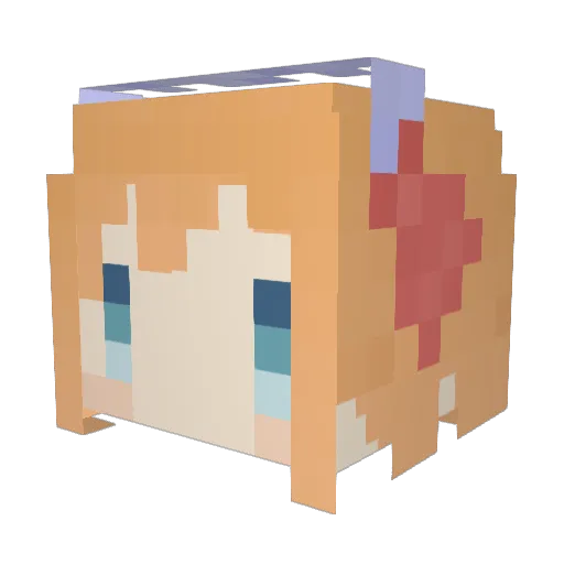 Aohon Minecraft avatar head, 3D render