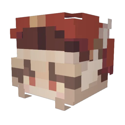AoiKyandi Minecraft avatar head, 3D render