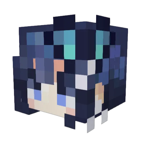 AoiNabi Minecraft avatar head, 3D render