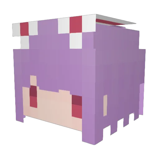 AoiYuuki Minecraft avatar head, 3D render