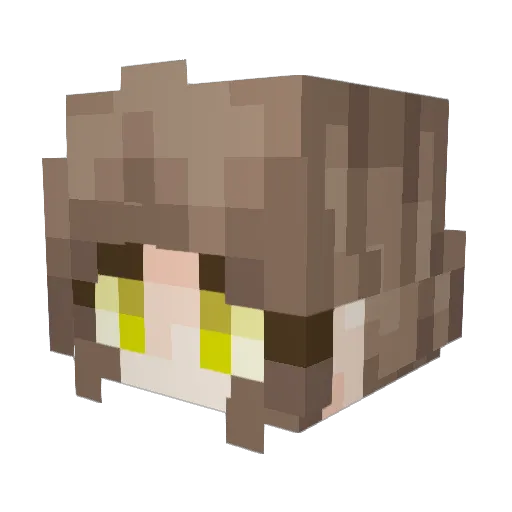 Aoi_7ye Minecraft avatar head, 3D render