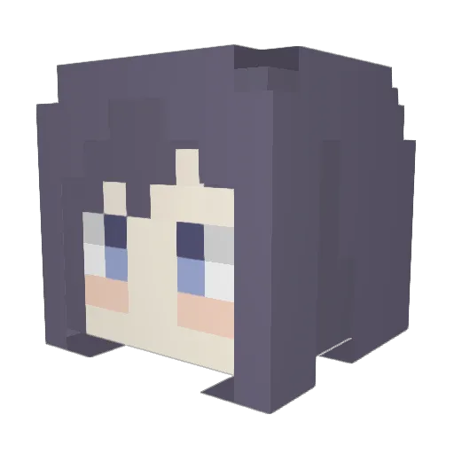 Aoi_Misumi Minecraft avatar head, 3D render