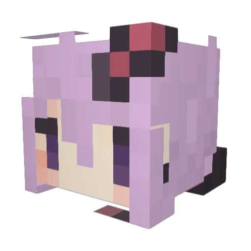 Aoi_nanoDEATH Minecraft avatar head, 3D render