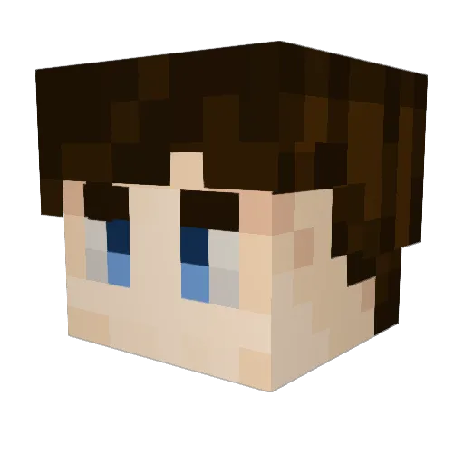 AokiRikuVT Minecraft avatar head, 3D render