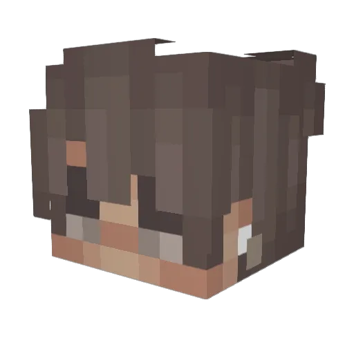 Aoltist Minecraft avatar head, 3D render