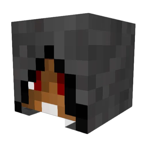 Aomeky Minecraft avatar head, 3D render