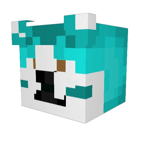 Aomidori44 Minecraft avatar head, 3D render