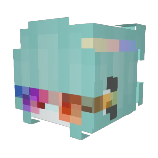Aomineh Minecraft avatar head, 3D render