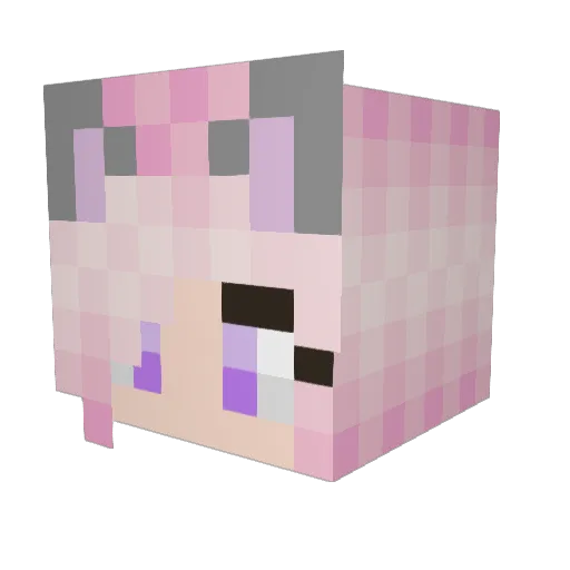 Aonboy Minecraft avatar head, 3D render