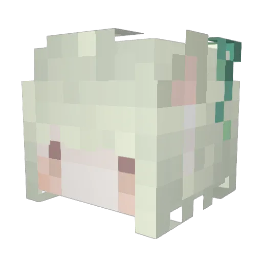 Aonico_ Minecraft avatar head, 3D render