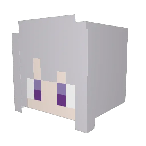 AonoGiniro Minecraft avatar head, 3D render